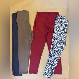 Lot of 4 pairs aerie lightweight full length leggings. Large